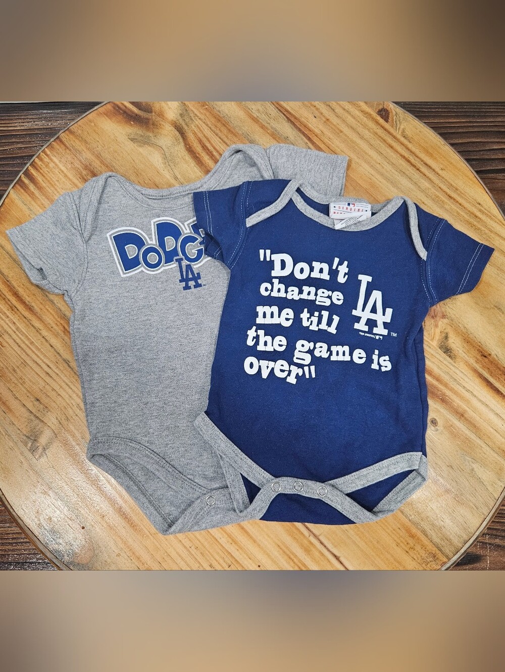 Infant Baby MLB Los Angeles Dodgers Baseball Onesie Bundle